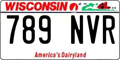 WI license plate 789NVR