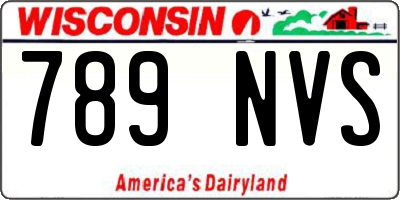 WI license plate 789NVS