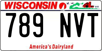 WI license plate 789NVT