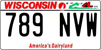 WI license plate 789NVW