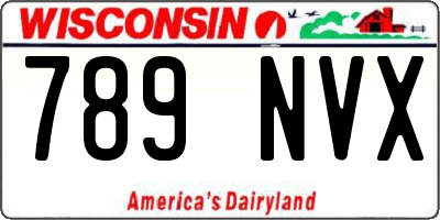 WI license plate 789NVX
