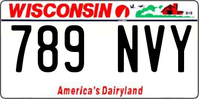 WI license plate 789NVY