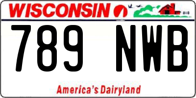 WI license plate 789NWB