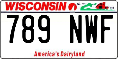 WI license plate 789NWF