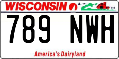 WI license plate 789NWH