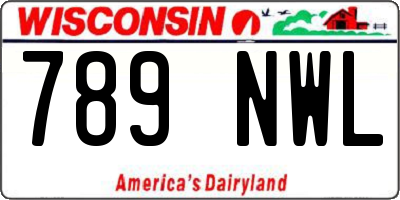 WI license plate 789NWL