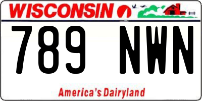WI license plate 789NWN