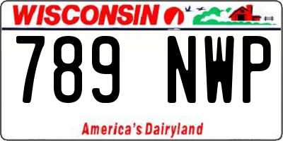 WI license plate 789NWP