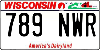 WI license plate 789NWR