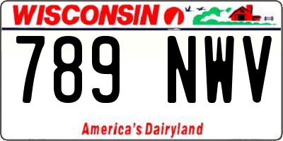 WI license plate 789NWV