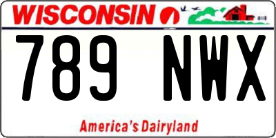 WI license plate 789NWX