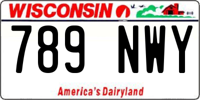 WI license plate 789NWY
