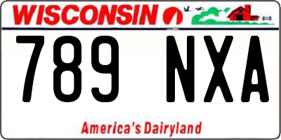 WI license plate 789NXA