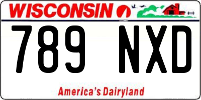 WI license plate 789NXD