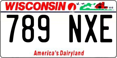 WI license plate 789NXE