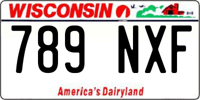 WI license plate 789NXF