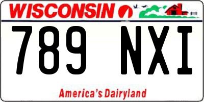 WI license plate 789NXI