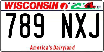 WI license plate 789NXJ