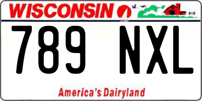 WI license plate 789NXL