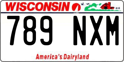 WI license plate 789NXM