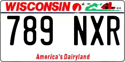 WI license plate 789NXR