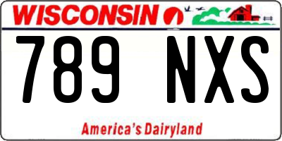 WI license plate 789NXS