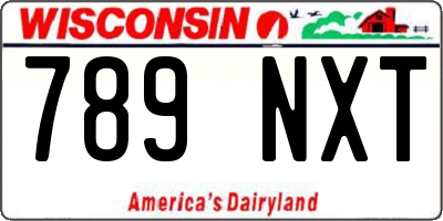 WI license plate 789NXT
