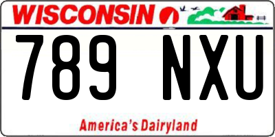 WI license plate 789NXU