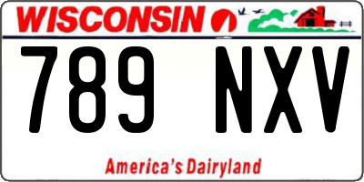 WI license plate 789NXV