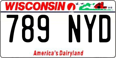 WI license plate 789NYD