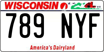 WI license plate 789NYF