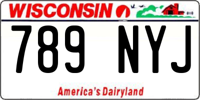 WI license plate 789NYJ