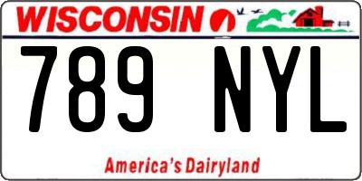 WI license plate 789NYL