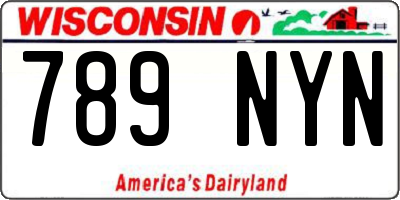 WI license plate 789NYN