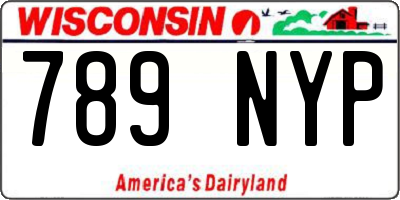 WI license plate 789NYP