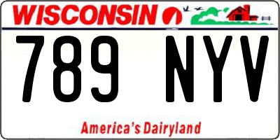 WI license plate 789NYV