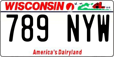 WI license plate 789NYW