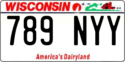 WI license plate 789NYY