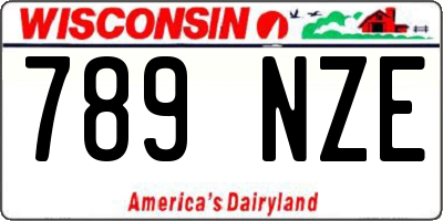 WI license plate 789NZE