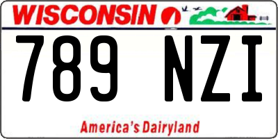 WI license plate 789NZI