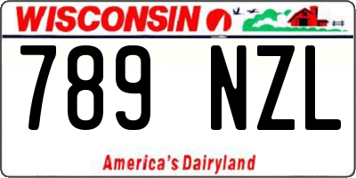 WI license plate 789NZL