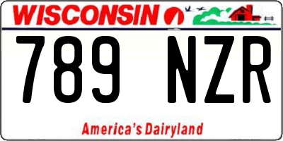 WI license plate 789NZR