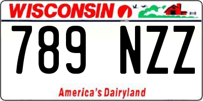 WI license plate 789NZZ