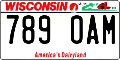 WI license plate 789OAM