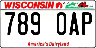 WI license plate 789OAP