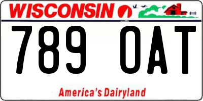 WI license plate 789OAT