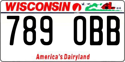 WI license plate 789OBB