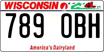 WI license plate 789OBH