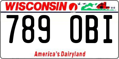 WI license plate 789OBI