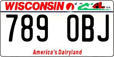 WI license plate 789OBJ